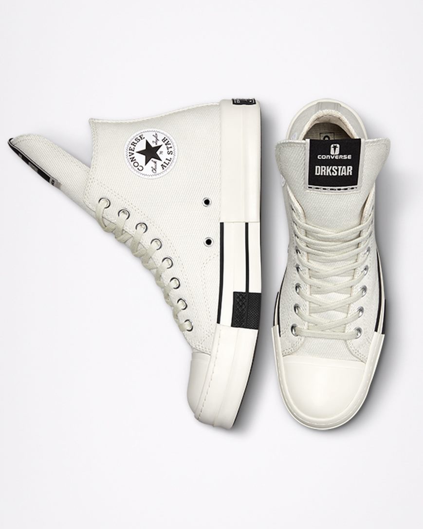 Tenis Converse x DRKSHDW DRKSTAR Chuck 70 Cano Alto Masculino Branco Pretas | PT L01759P